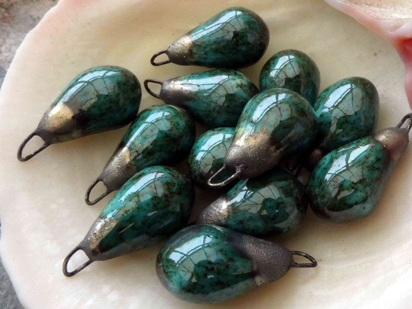 Ceramic Drops Earring Charms - Santa Lucia