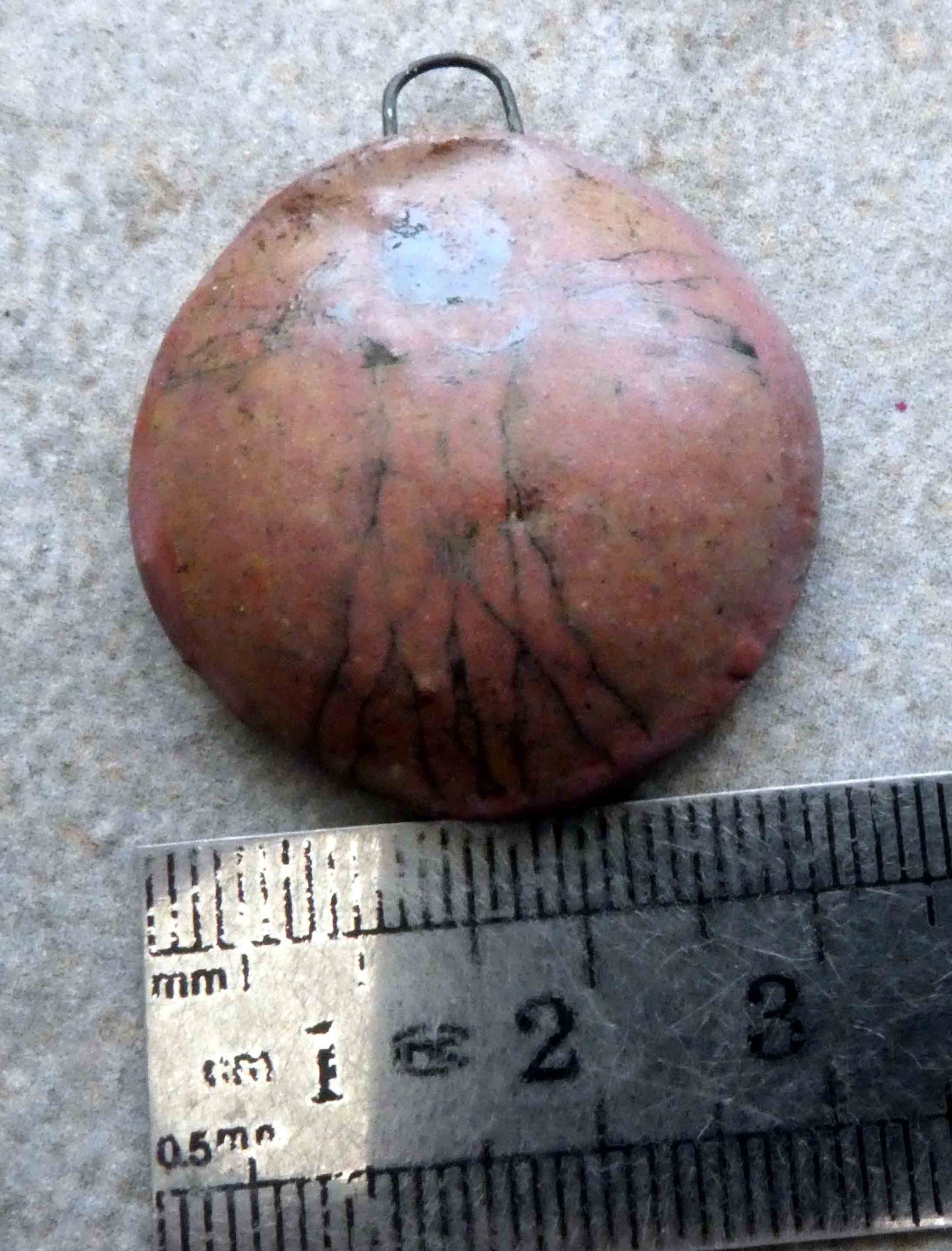 Ceramic Decal Rustic Pendant