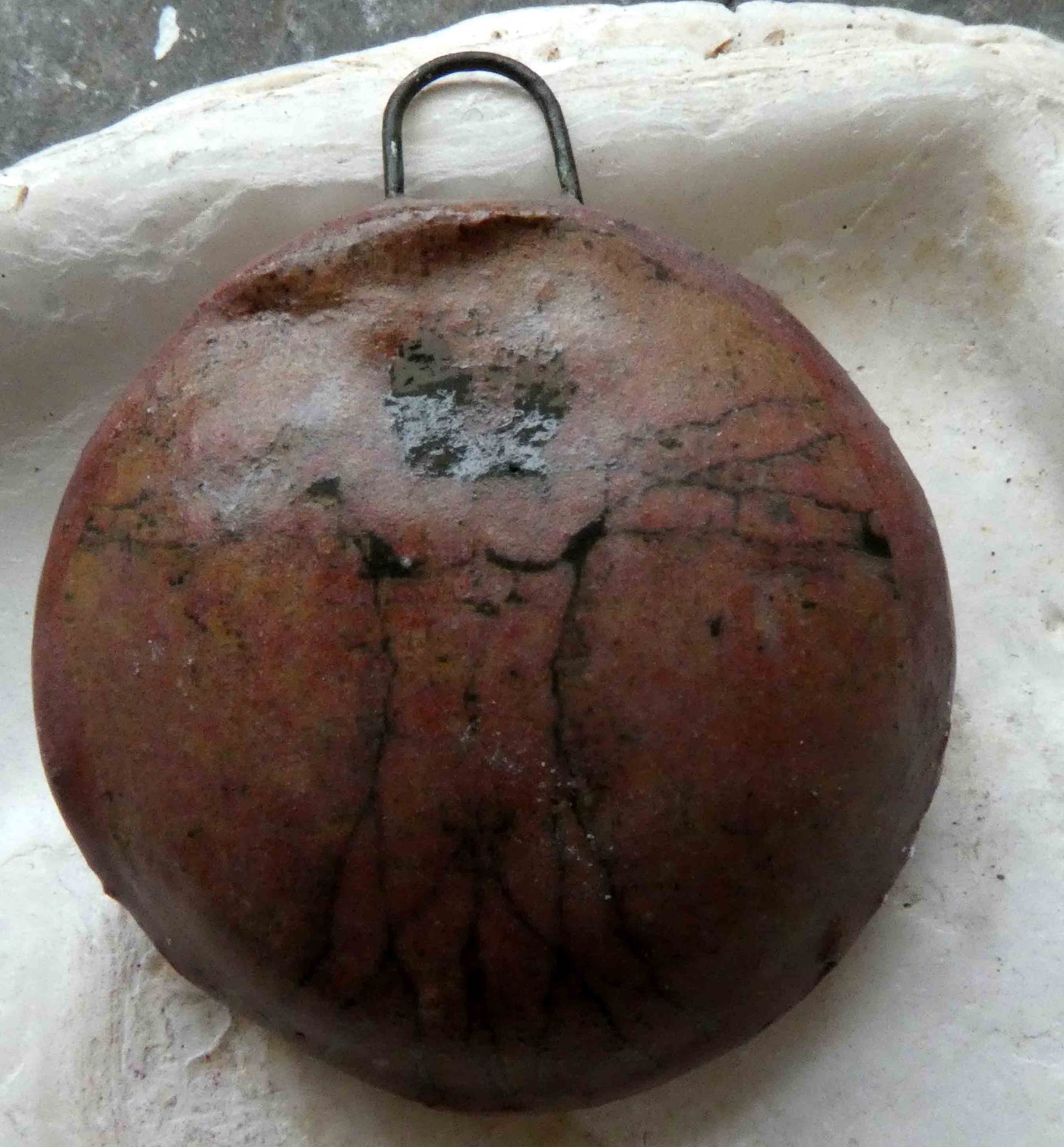 Ceramic Decal Rustic Pendant