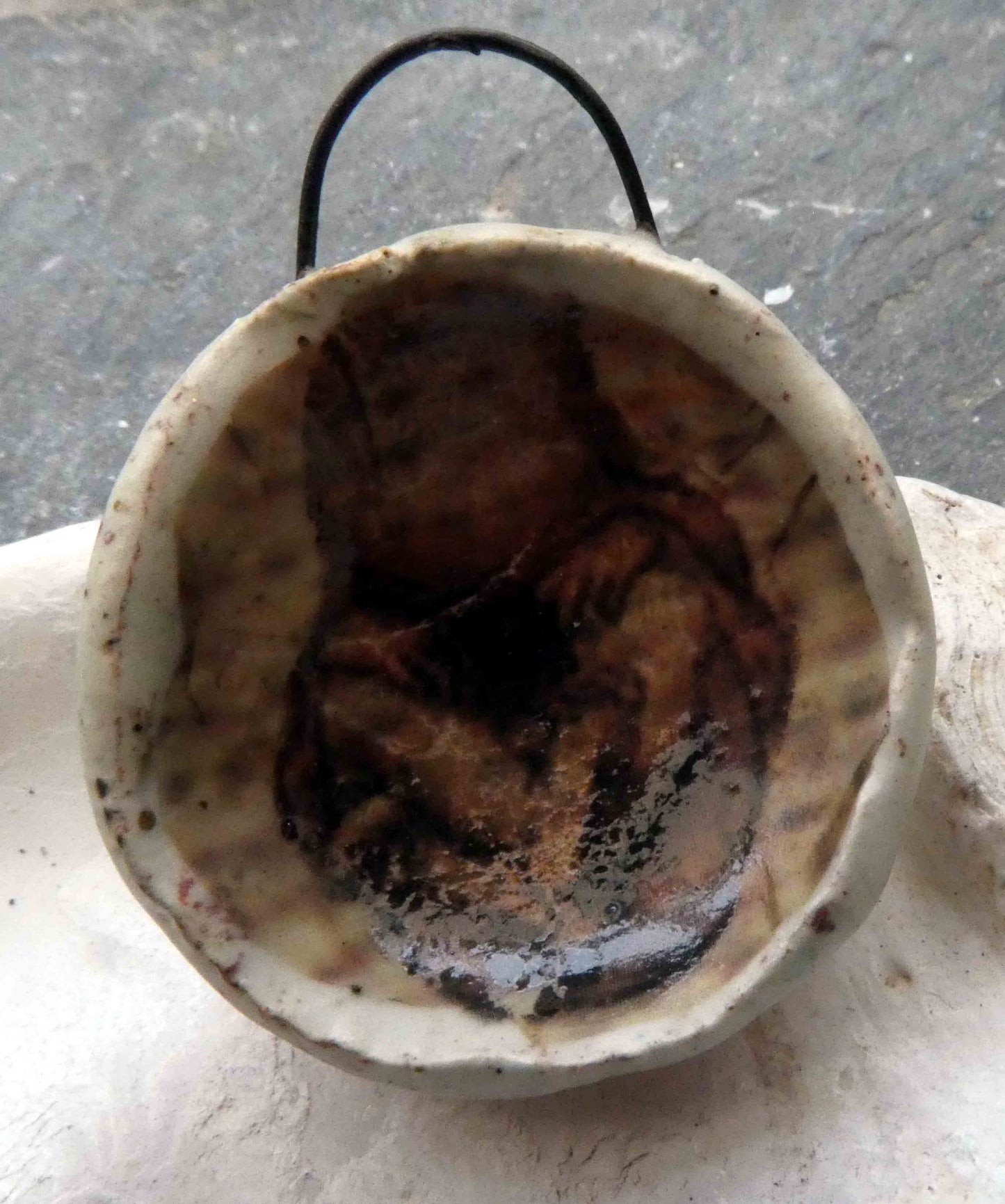 Ceramic Decal Rustic Pendant #2