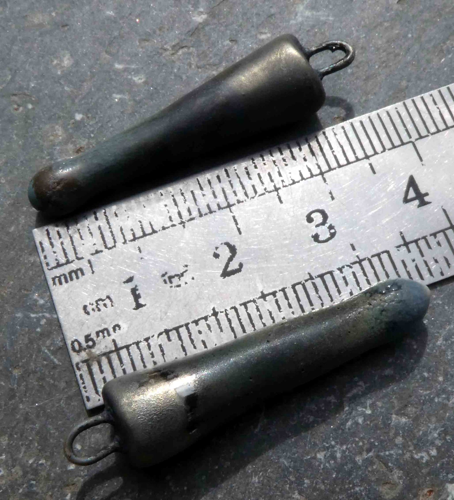 Ceramic Spikes Earring Charms- Granite