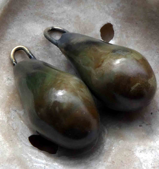 Ceramic Drops Earring Charms- Mountain Crystal