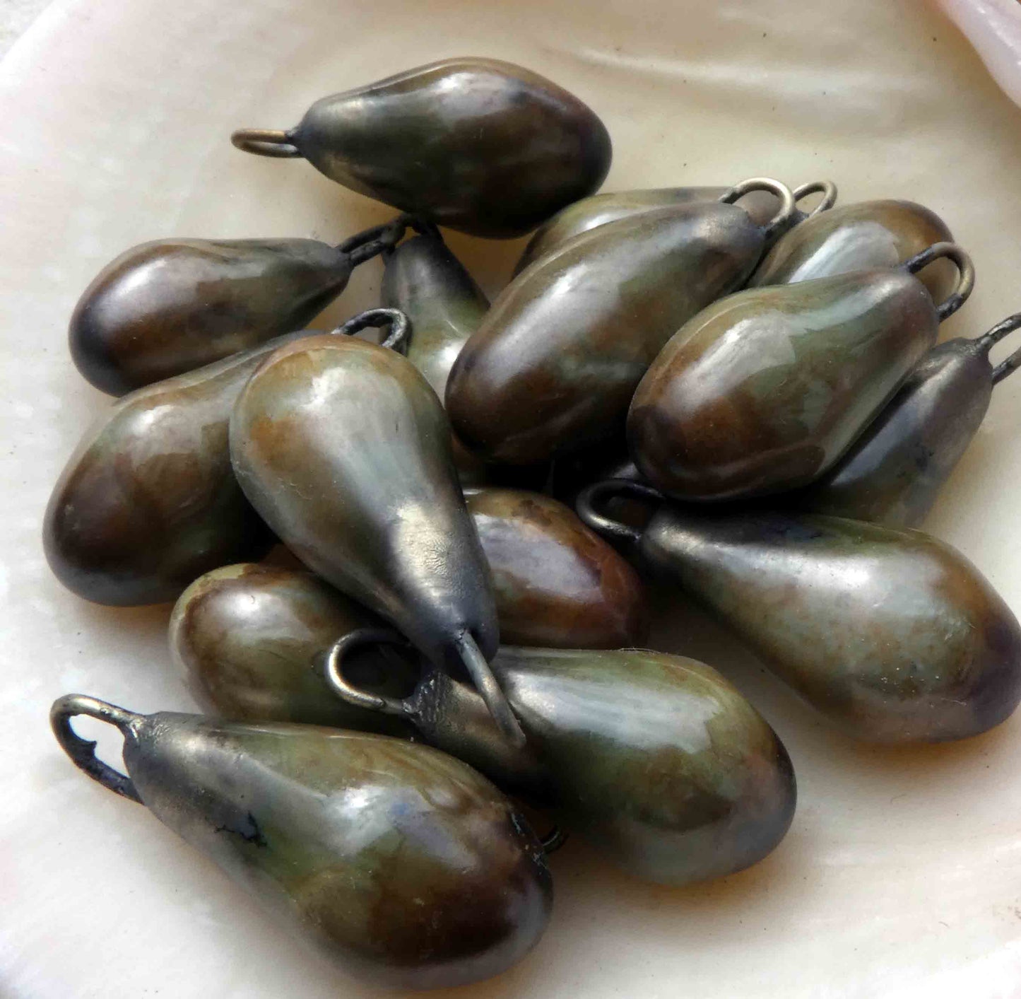 Ceramic Drops Earring Charms- Mountain Crystal