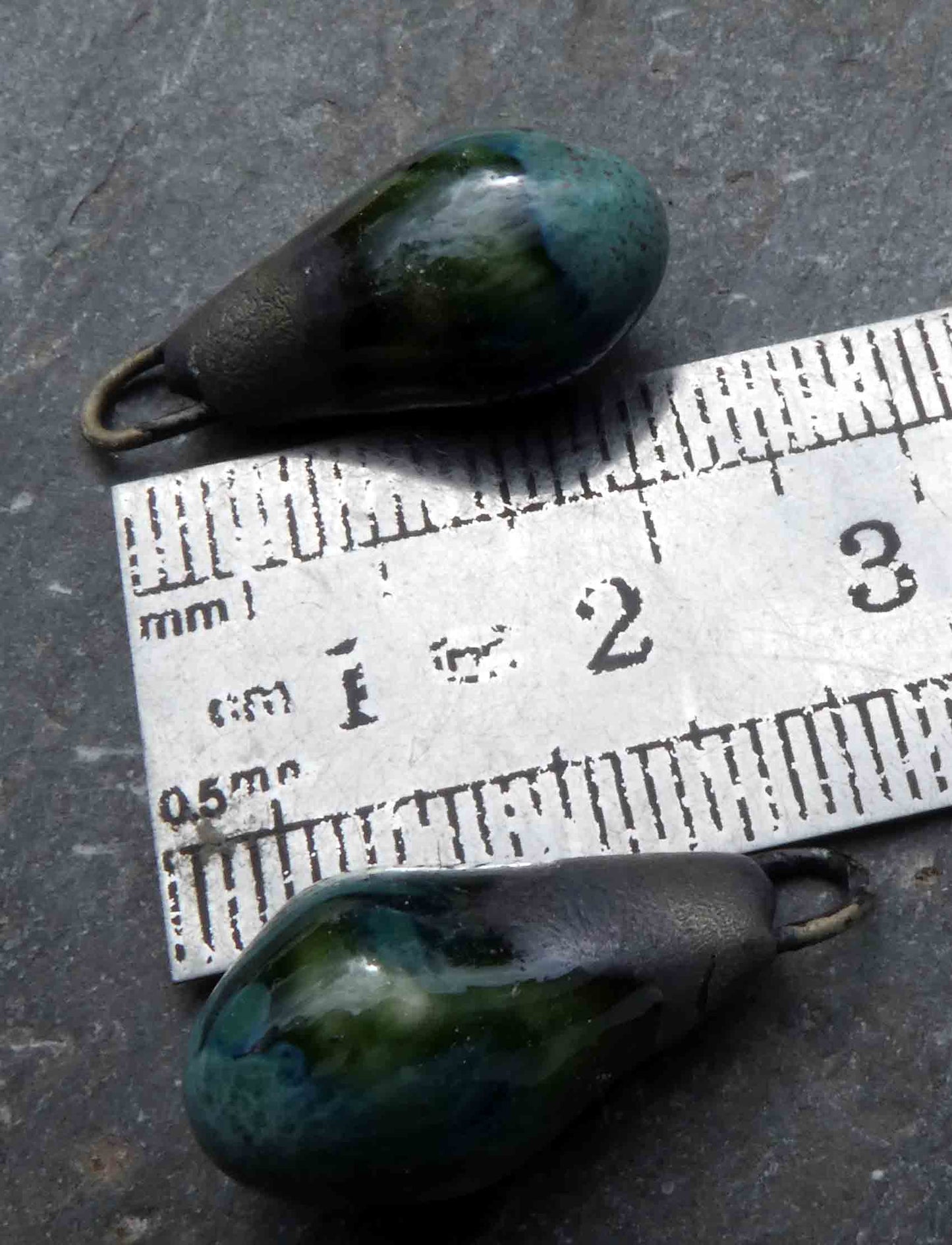 Ceramic Drops Earring Charms- Kiwi Fruit