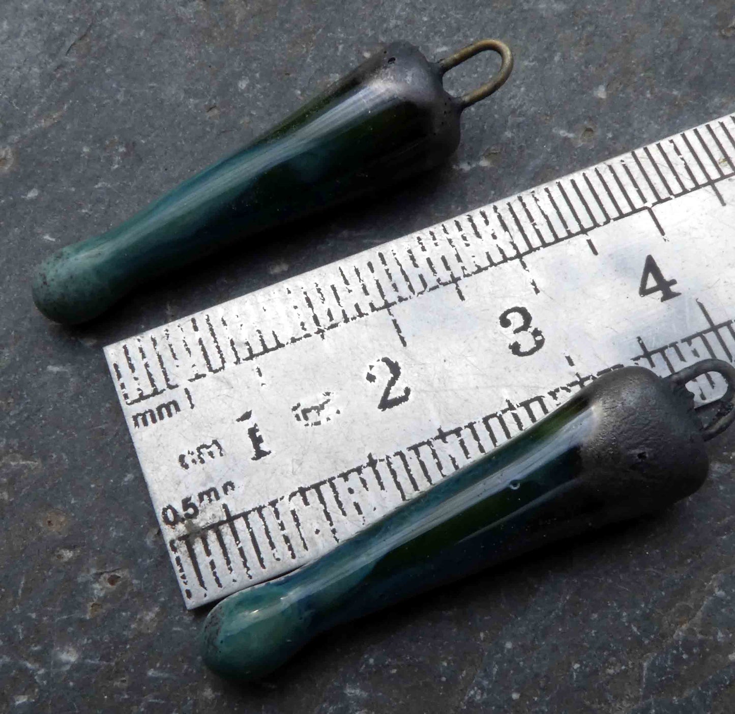 Ceramic Spikes Earring Charms- Kiwi Fruit