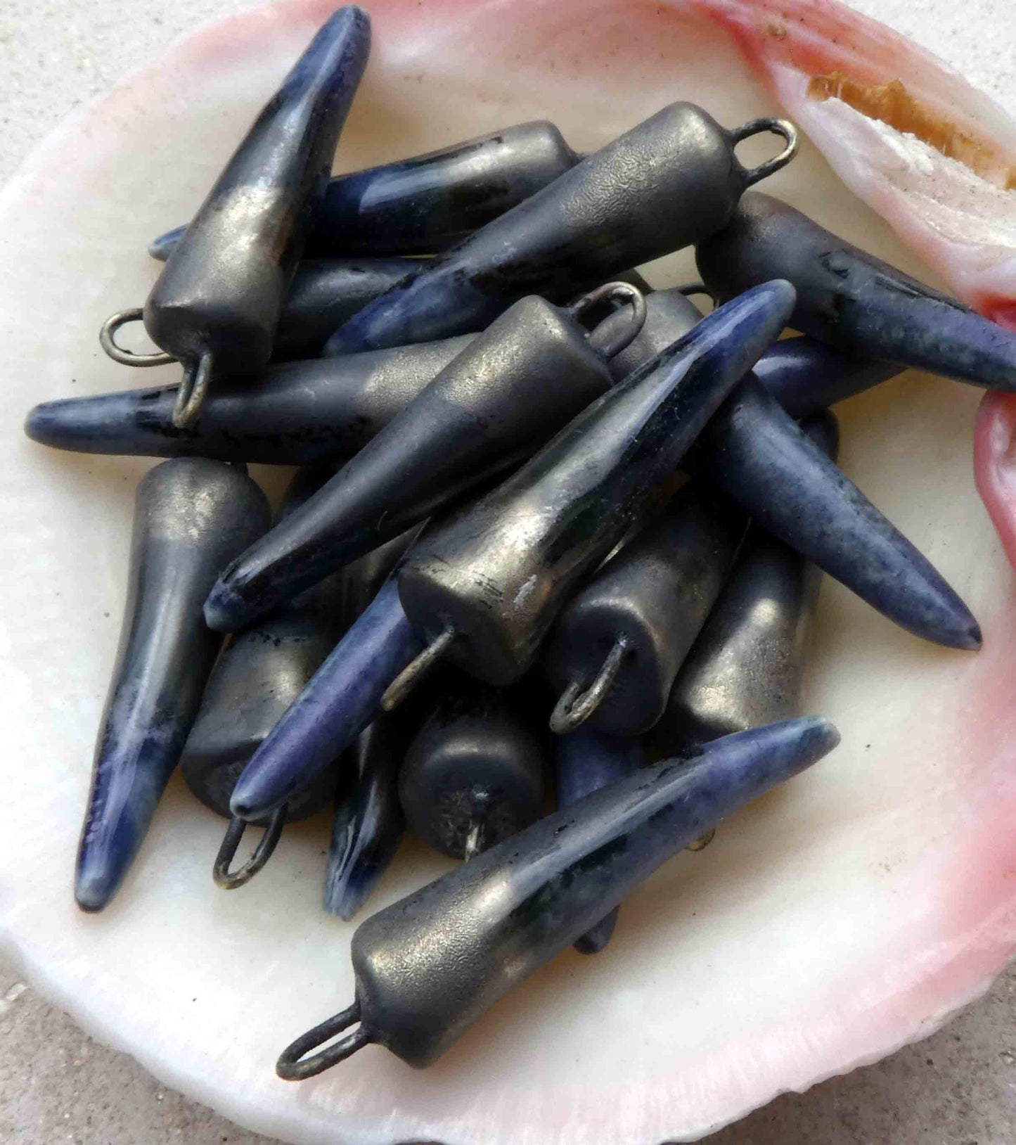 Ceramic Spikes Earring Charms- Syringa