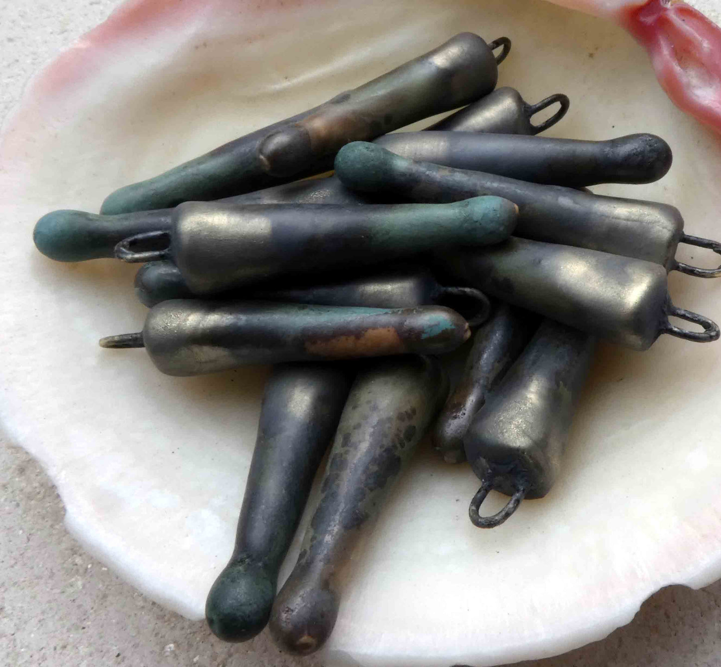 Ceramic Spikes Earring Charms- Galaxy