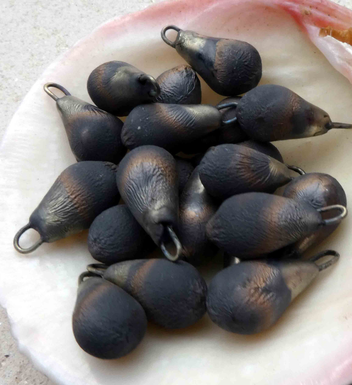 Ceramic Drops Earring Charms- Saturated Gold