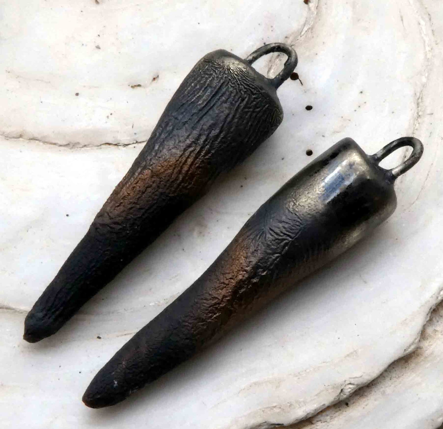 Ceramic Spikes Earring Charms- Saturated Gold