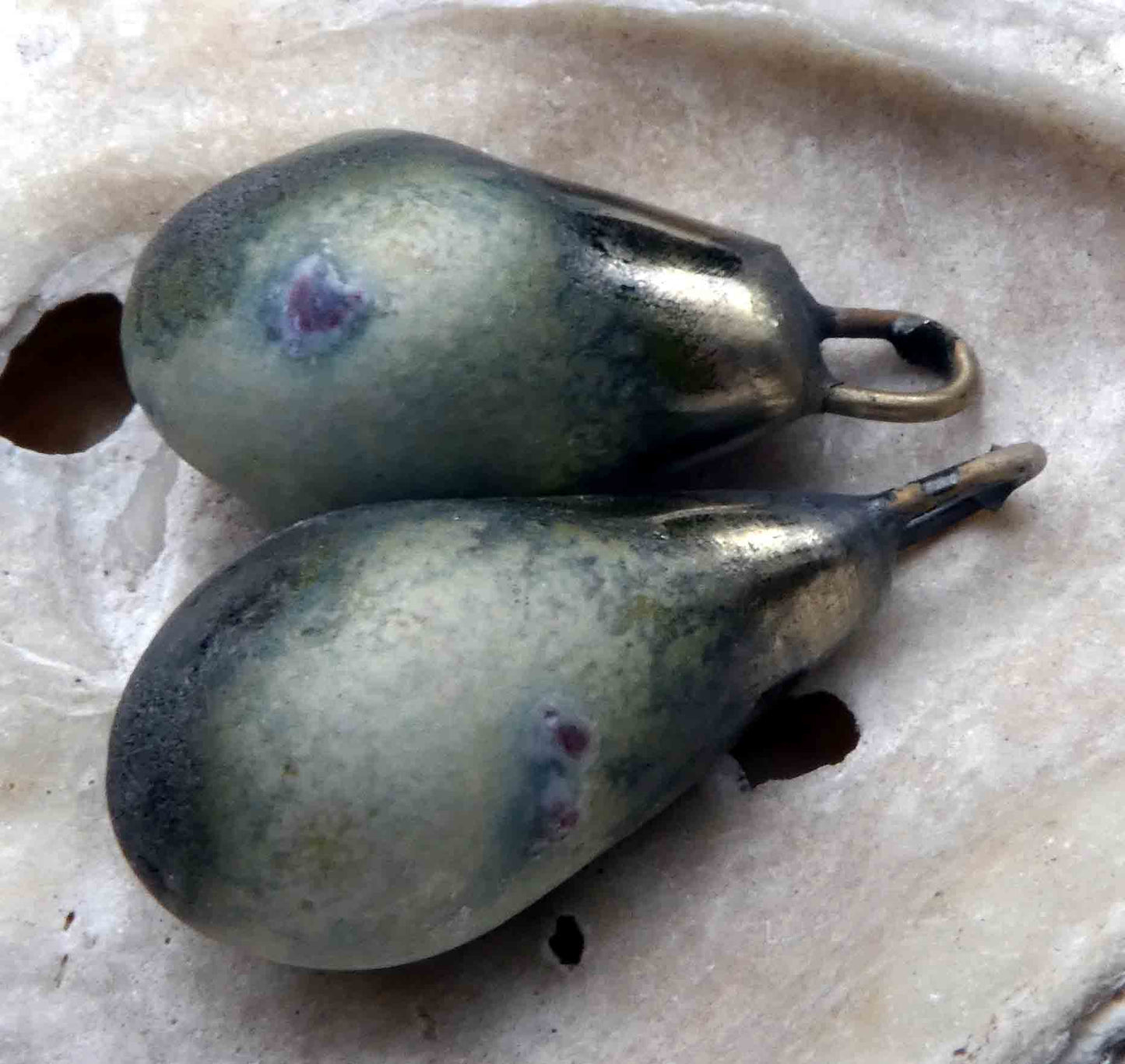 Ceramic Drops Earring Charms- Indigo Rain