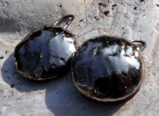 Ceramic Little Drops -Dark Cups- Textured Platinum Lustre