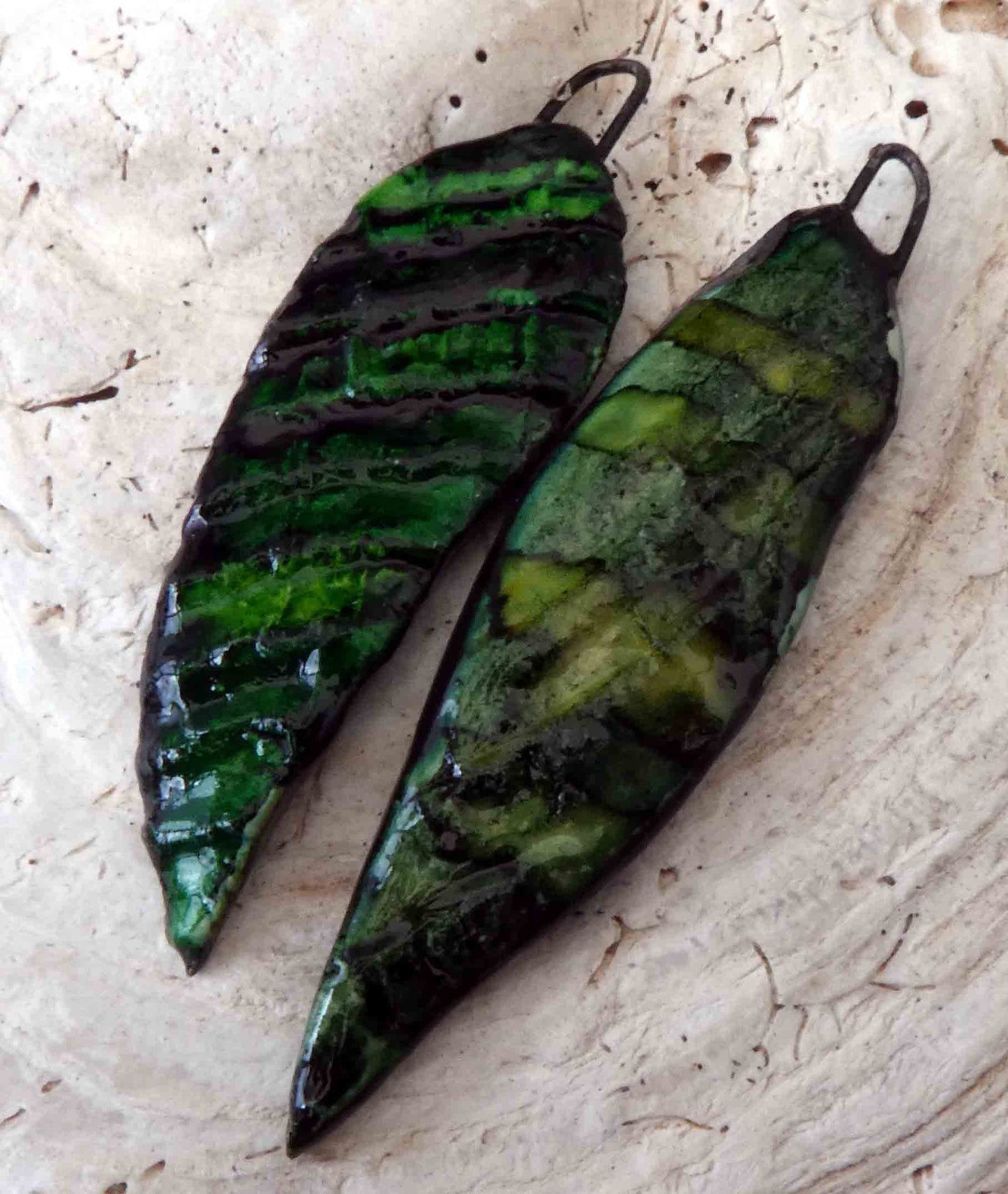 Ceramic Textured Shards Earring Charms #5