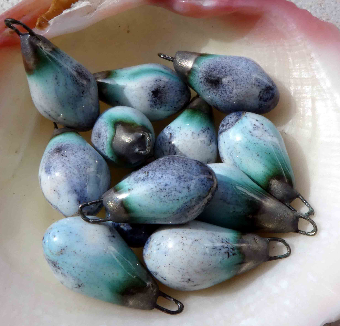 Ceramic Drops Earring Charms - Mistral