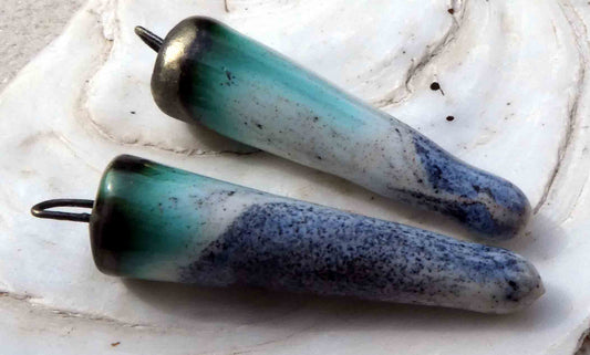 Ceramic Spikes Earring Charms - Mistral