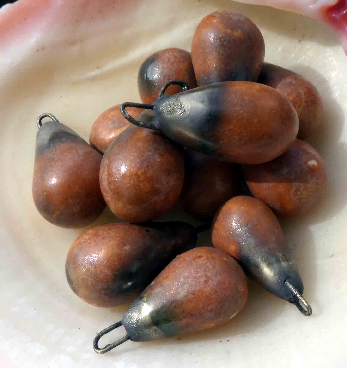 Ceramic Drops Earring Charms - Iron Earth