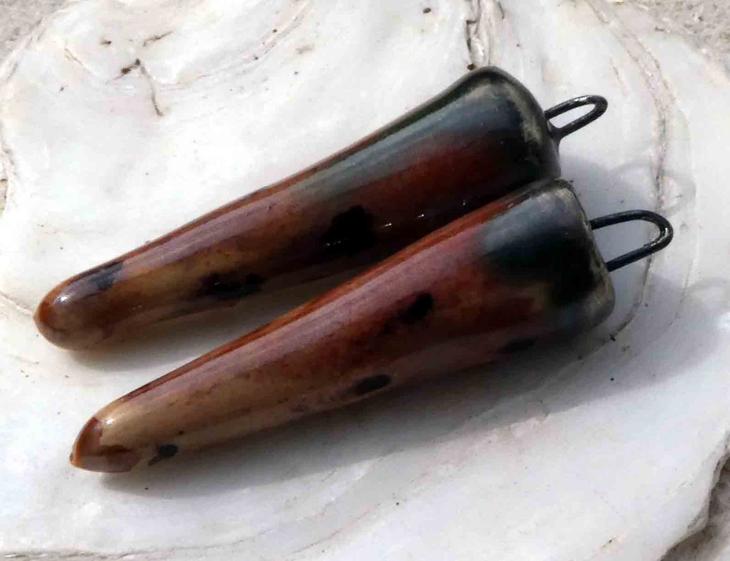 Ceramic Spikes Earring Charms -Painted Desert