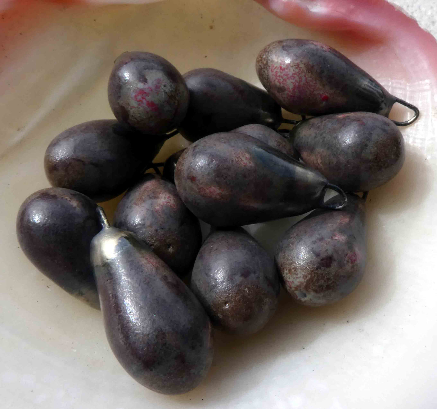 Ceramic Drops Earring Charms - Volcanic Glow