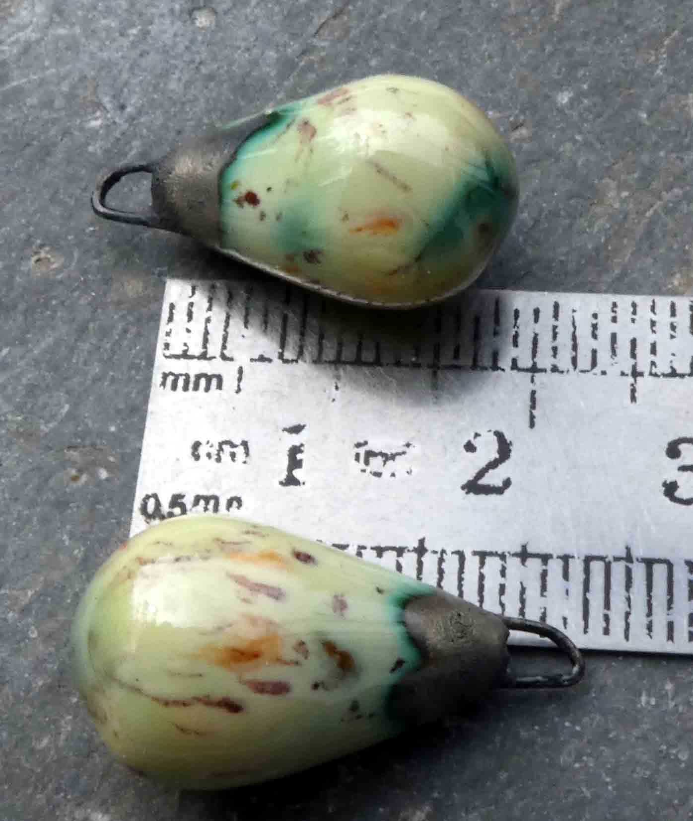 Ceramic Drops Earring Charms - Golden Harvest