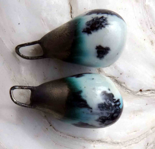 Ceramic Drops Earring Charms - Dalmation