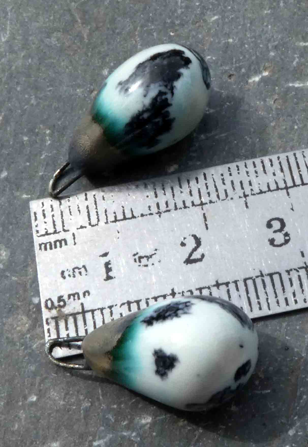 Ceramic Drops Earring Charms - Dalmation
