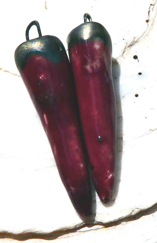 Ceramic Spikes Earring Charms - Wine Fiesta