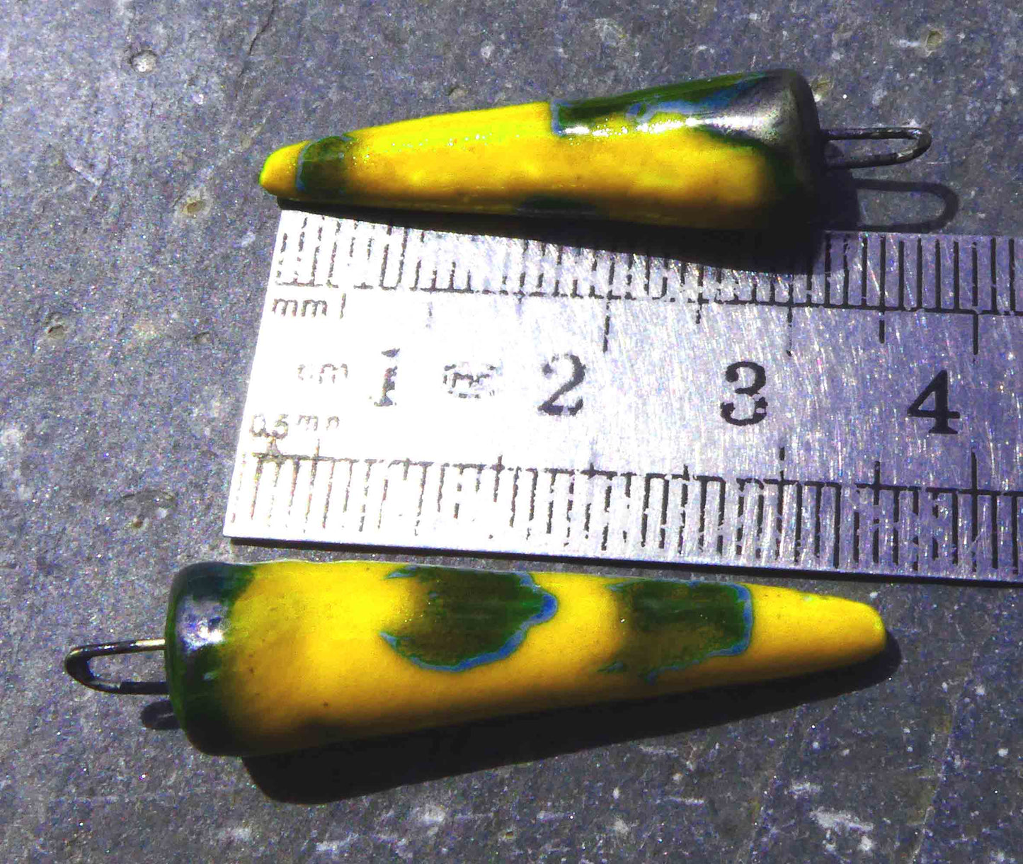 Ceramic Spikes Earring Charms - Bumblebee