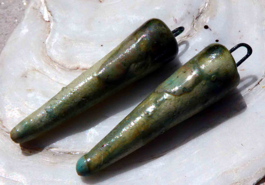 Ceramic Spikes Earring Charms - Titanium