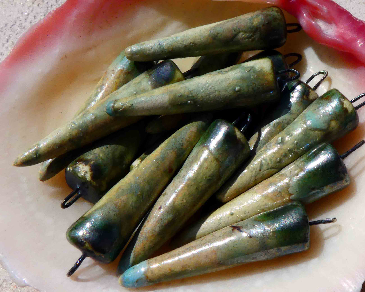 Ceramic Spikes Earring Charms - Titanium