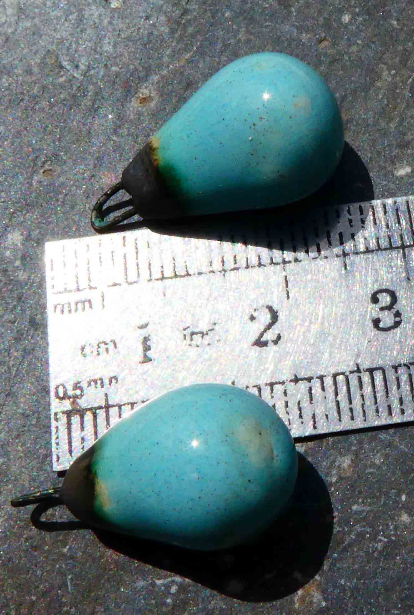 Ceramic Bronzy Drops Earring Charms - Larimar