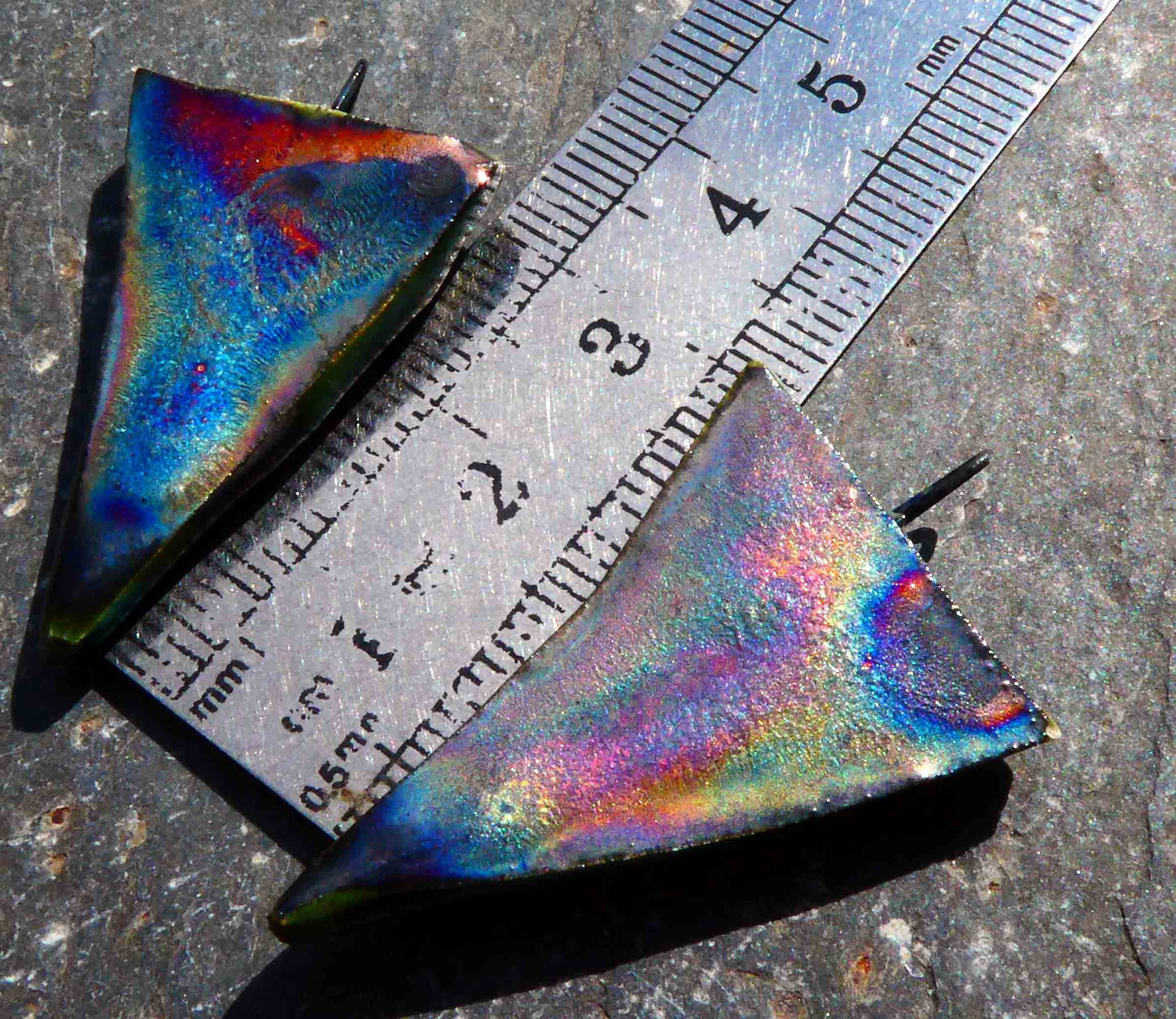 Ceramic Wiry Dagger Earring Charms - Amber Sparks