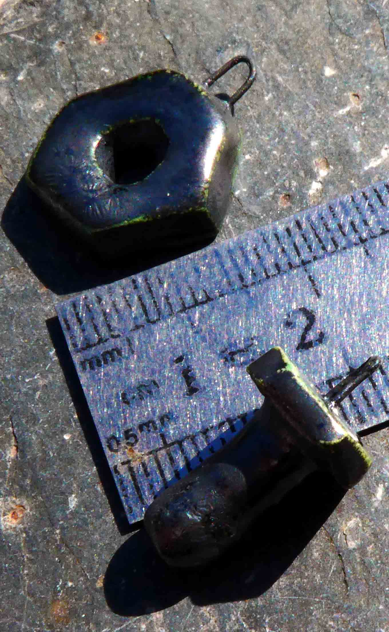 Ceramic Nut and Bolt Earring Charms