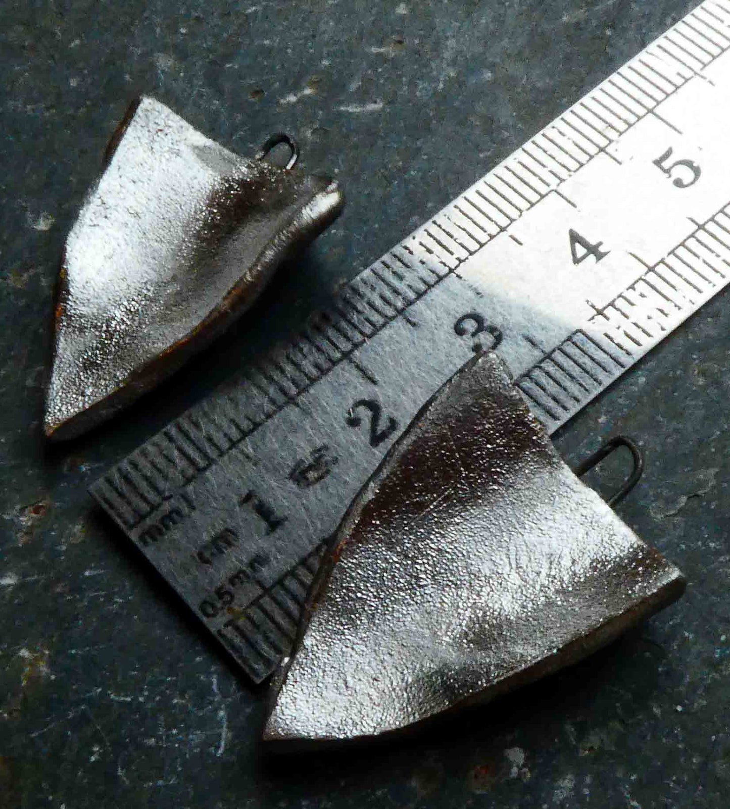 Terracotta Textured Shields with Gold and Platinum Lustre -#1