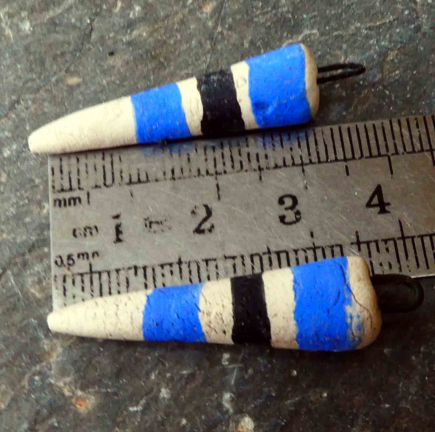 Ceramic Scruffy Spikes - Royal Blue and Black