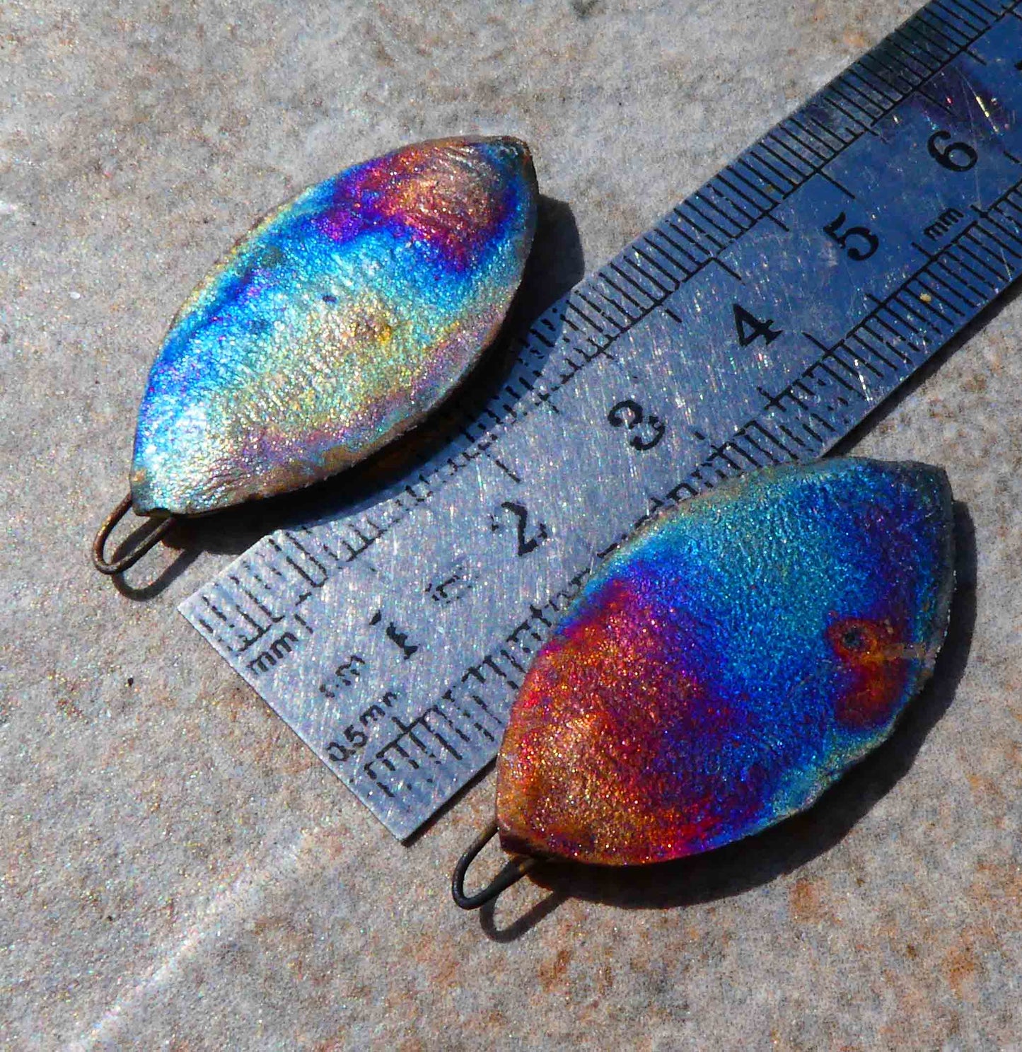 Ceramic Painted Drop Decal Earring Charms #11