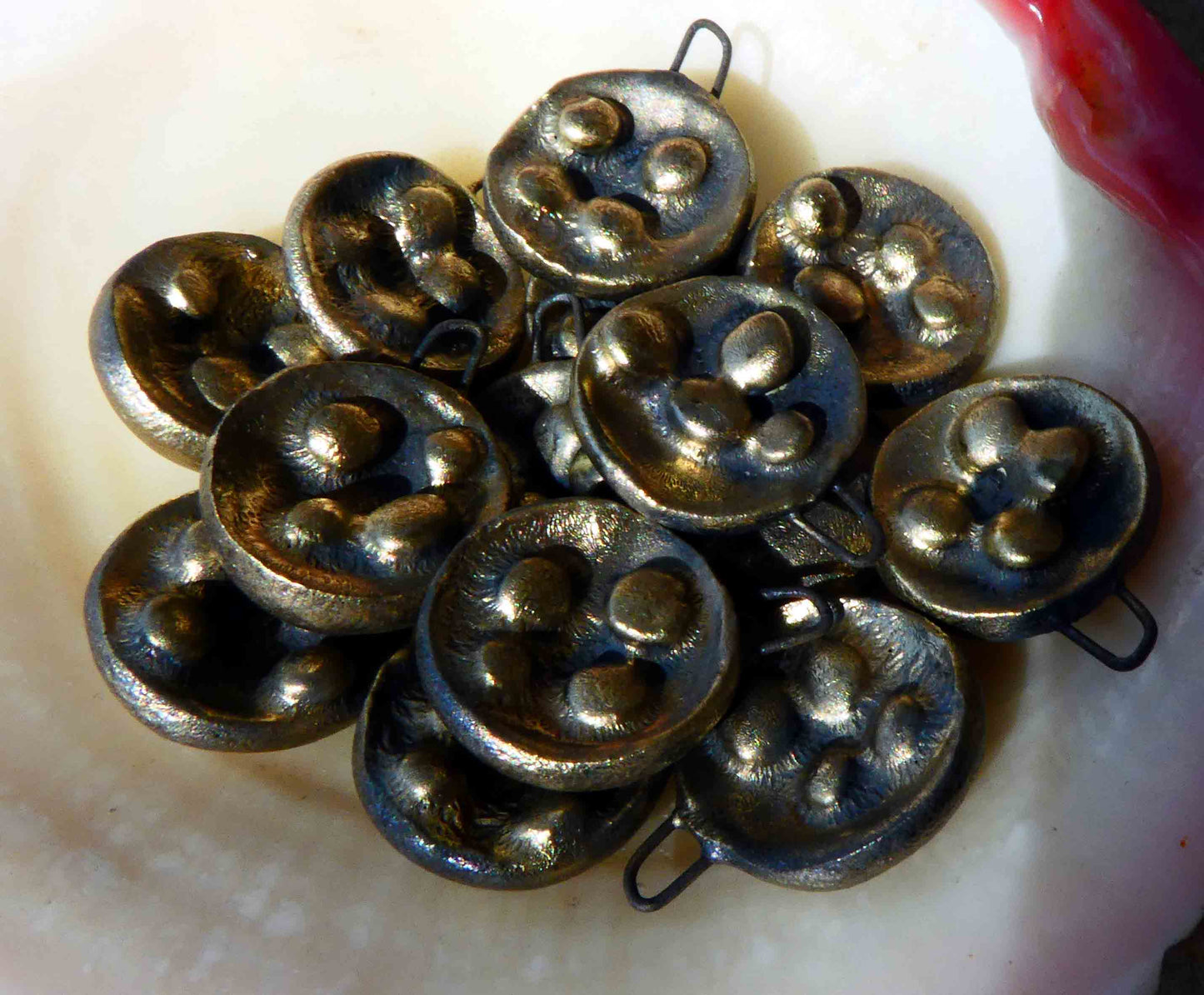 Ceramic Bronzy Granule Cups Earring Charms