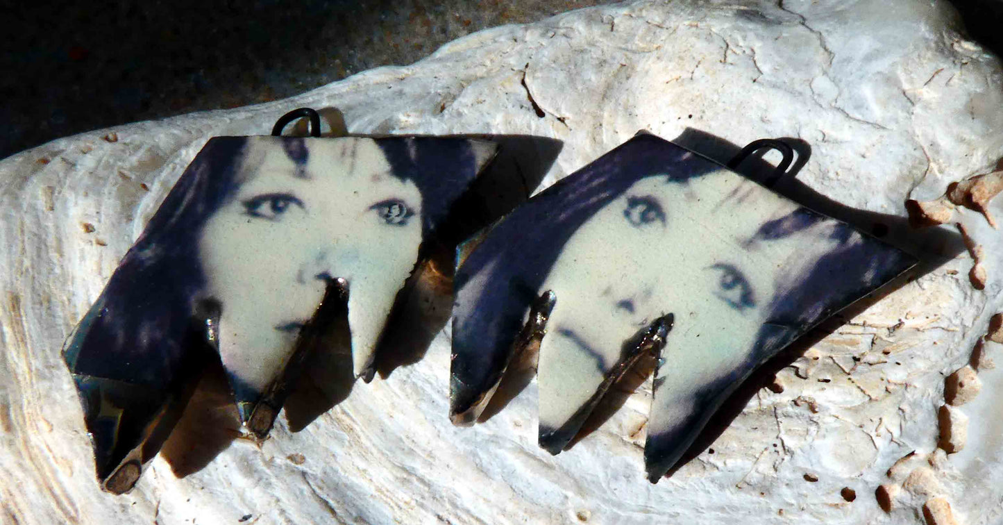 Ceramic Screamer Decal Earring Charms#5