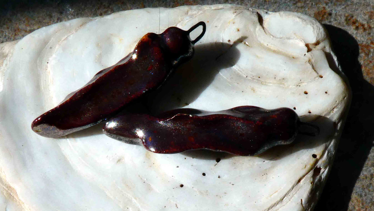 Ceramic Mystic Dagger Earring Charms - Rose Gold