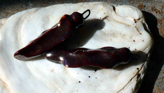 Ceramic Mystic Dagger Earring Charms - Rose Gold