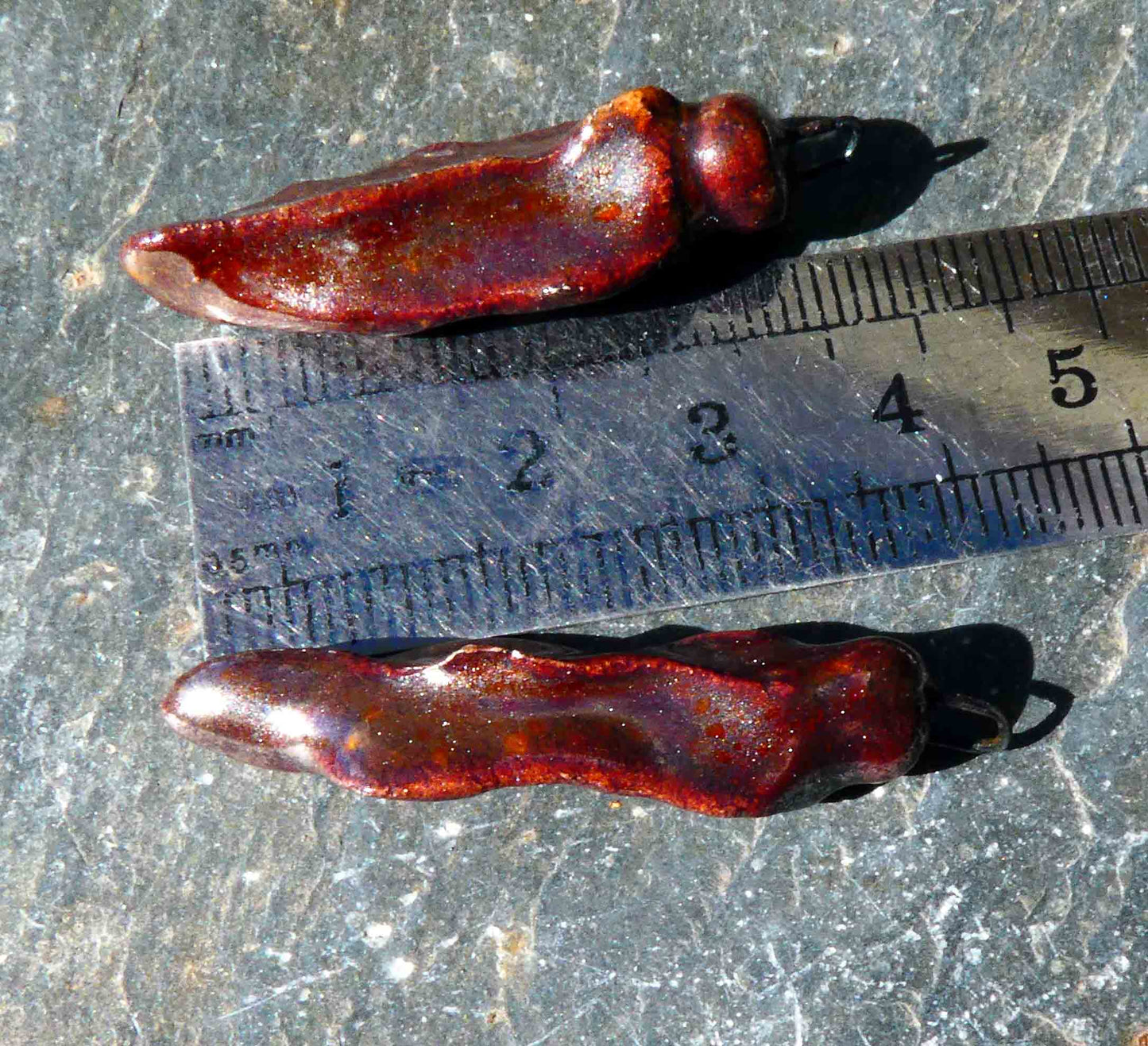 Ceramic Mystic Dagger Earring Charms - Rose Gold