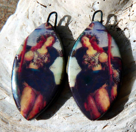 Athena Decal Drop Earring Charms #2