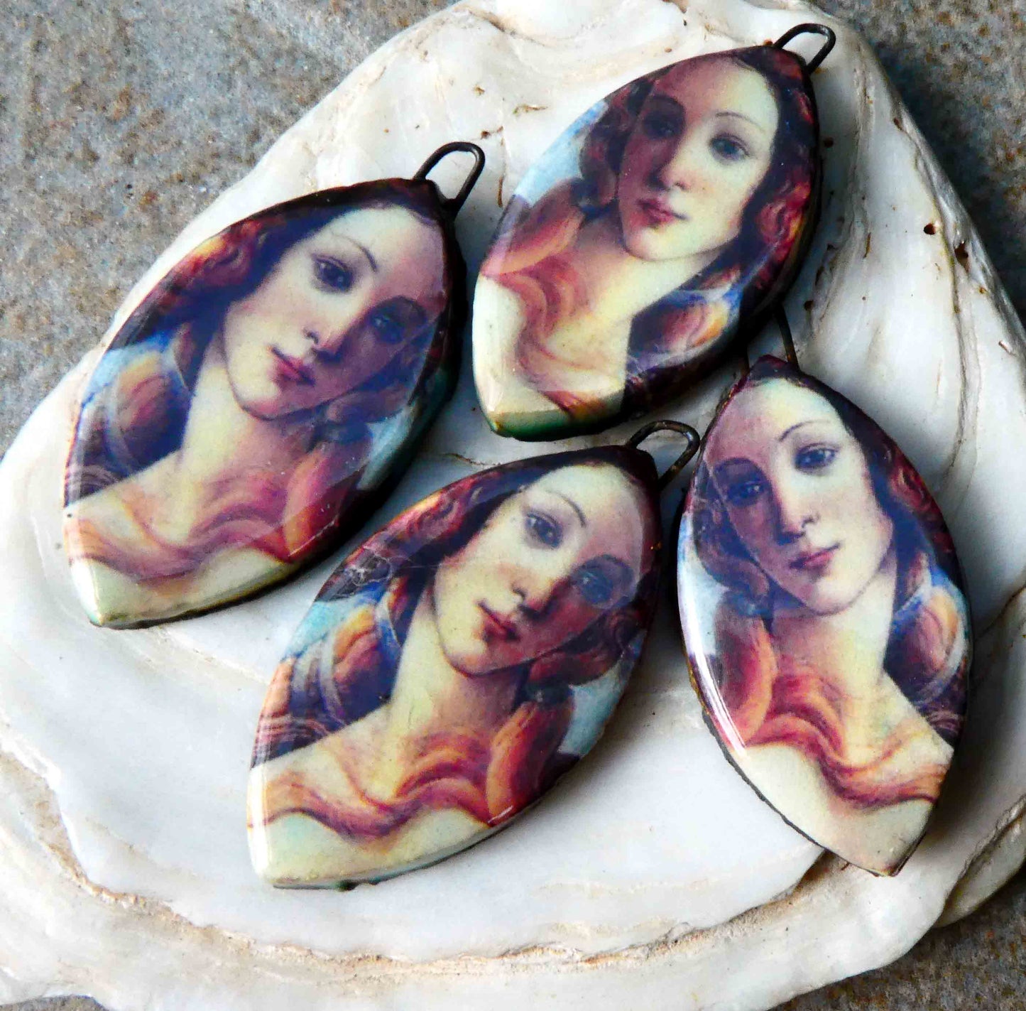 Venus Decal Drop Earring Charms