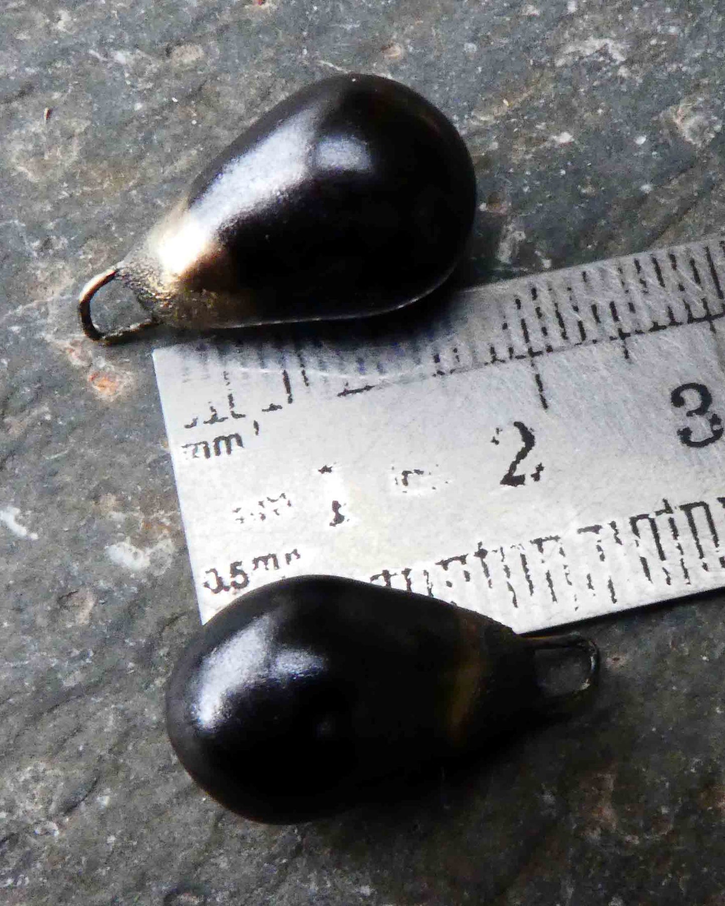 Ceramic Bronzy Drops Earring Charms - Reflecting