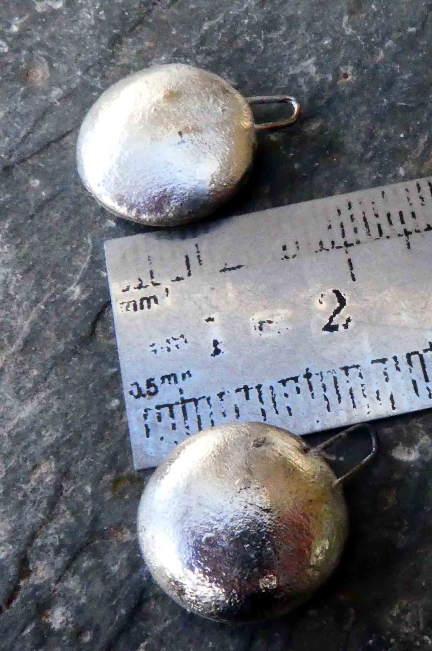 Ceramic Silver Granule Cups Earring Charms