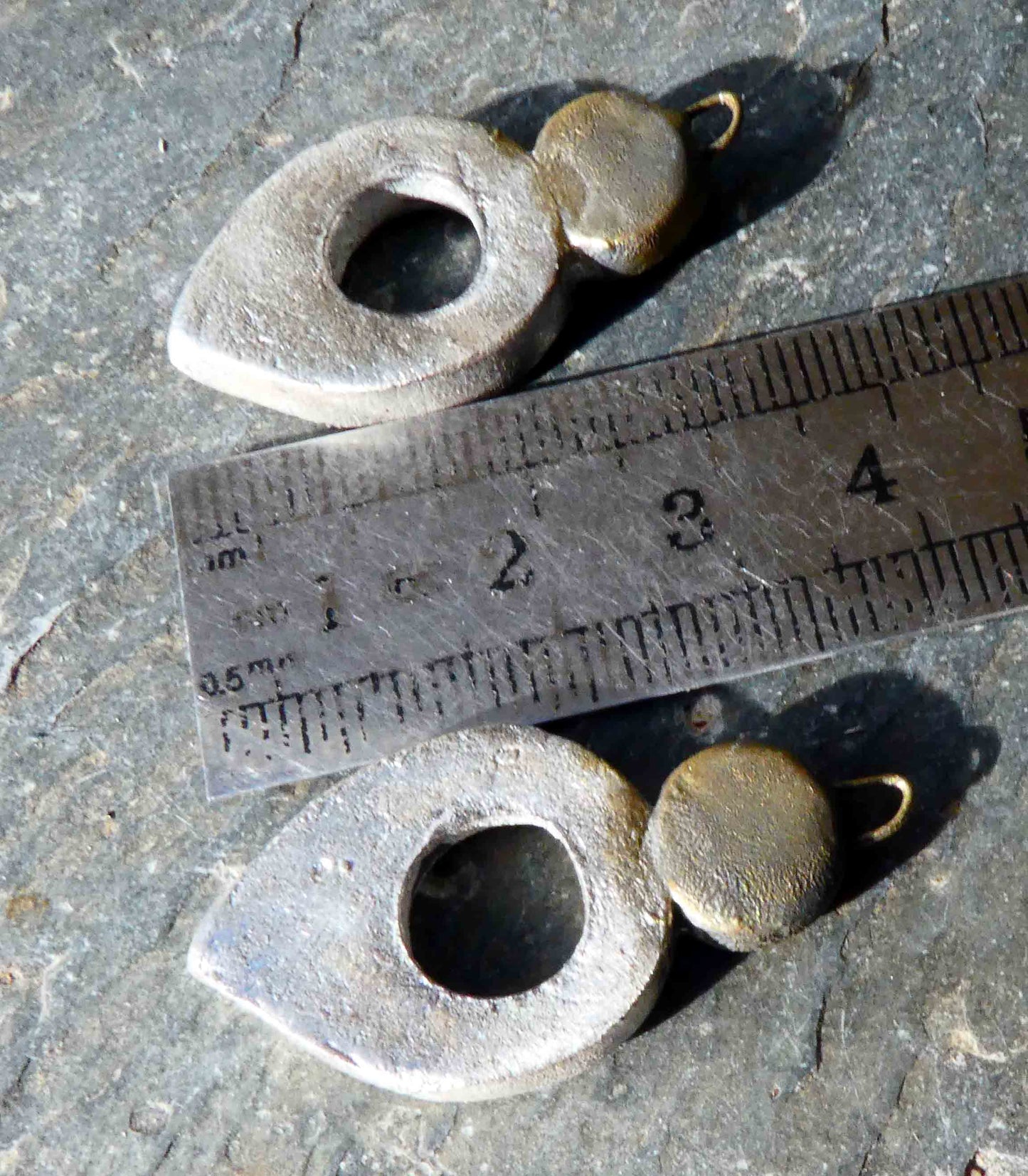 Ceramic Hoopy Dangles -Silver