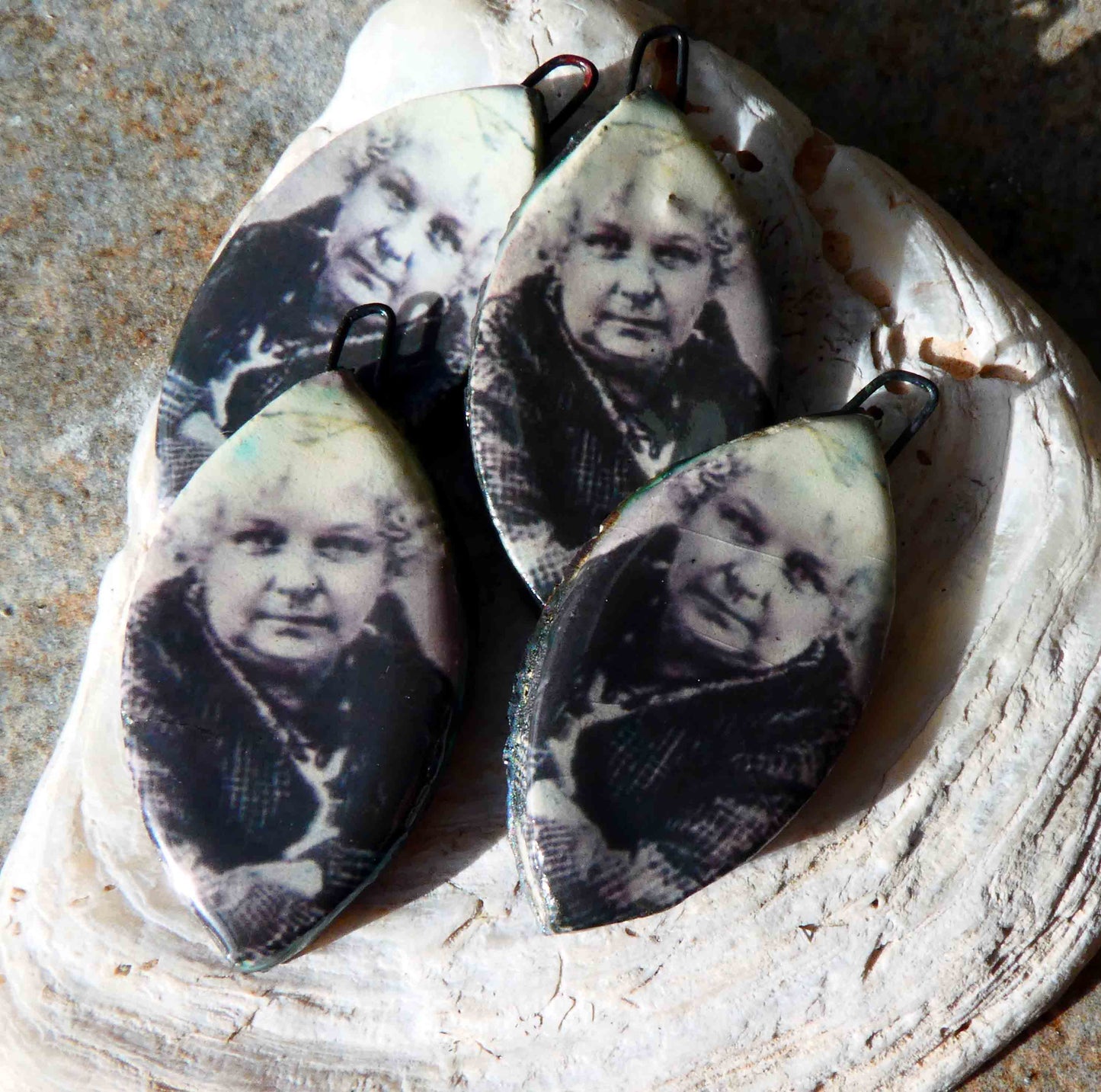 Elizabeth Cady Stanton Decal Drop Earring Charms