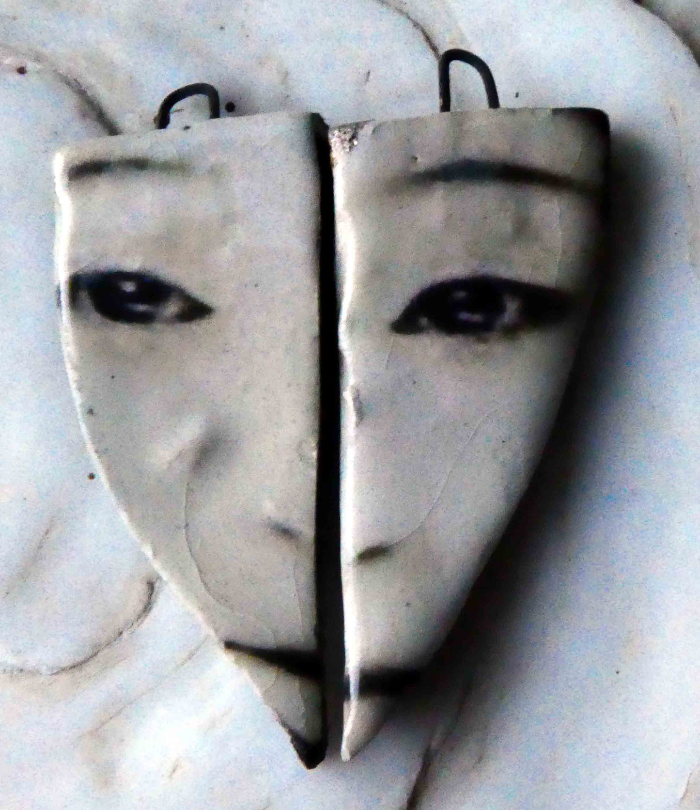 Ceramic Geisha Decal Earring Charms