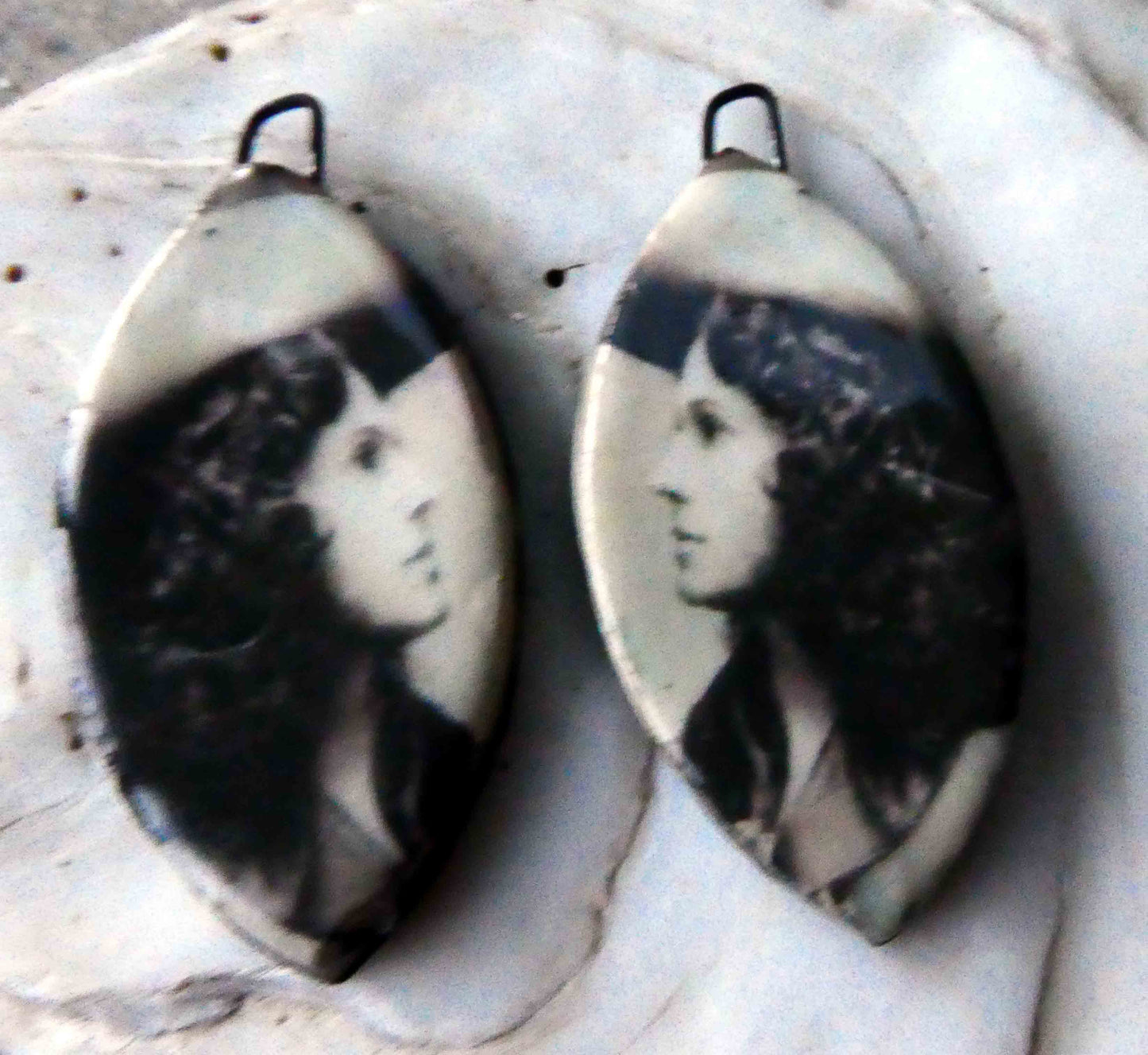 Annie Oakley Decal Drop Earring Charms