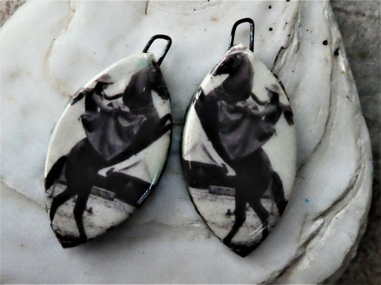 Annie Oakley Decal Drop Earring Charms  #2