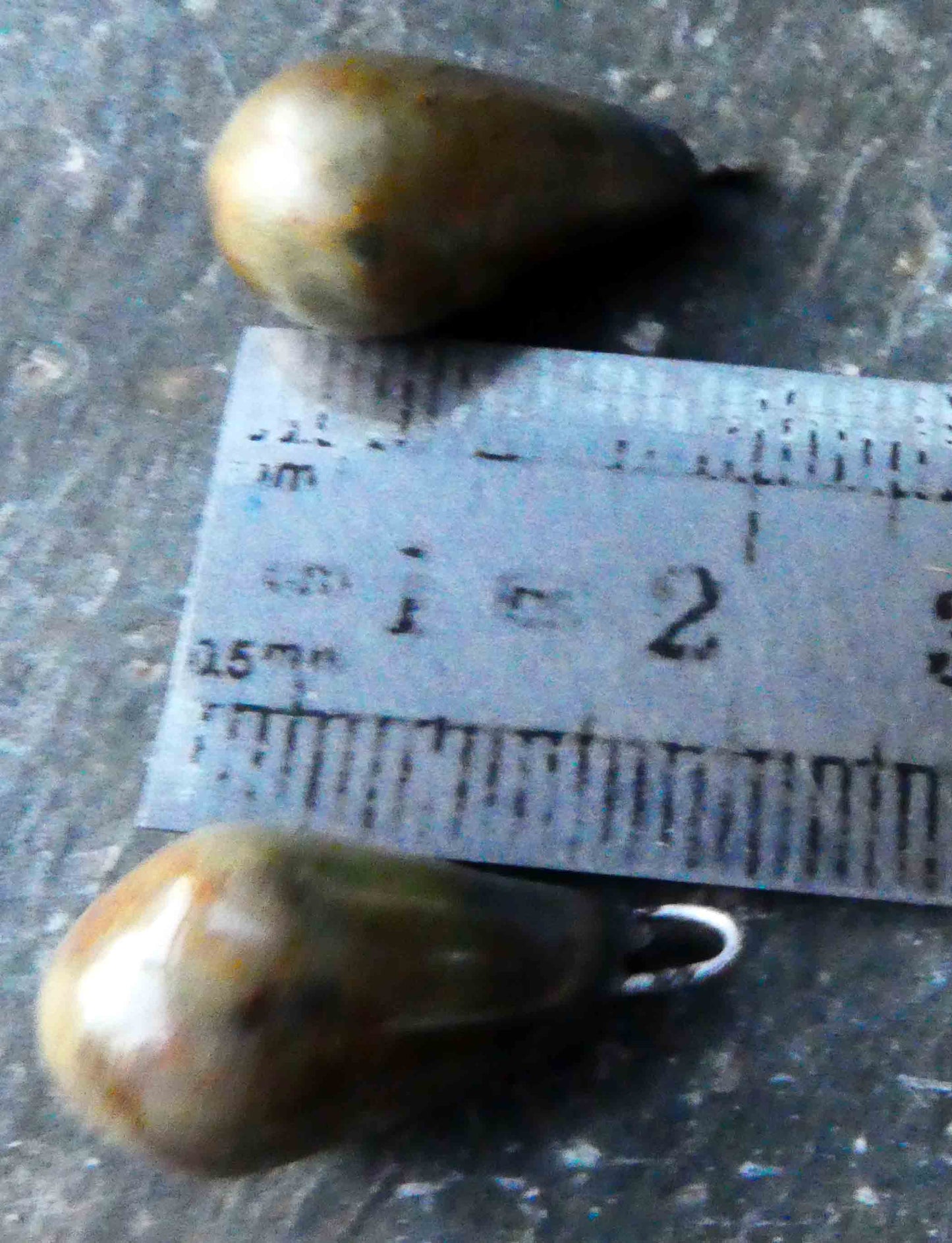 Ceramic Drops Earring Charms -Olive Cream