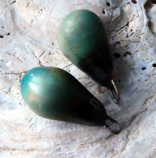 Ceramic Drops Earring Charms -Aztec Turquoise